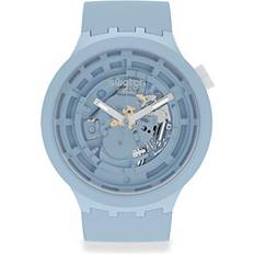 Swatch Watches Swatch Swatch Big Bold Standard Next bio-sourced Material Strap, Blue, 16 Casual Model: SB03N100