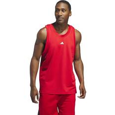 Men - Red Tank Tops Adidas Basketball Legends Tank Top Better Scarlet Mens