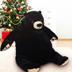 Djungelskog Bear Giant Simulation 100cm Bear Toy Stuffed Animal Plush Dol l  Huge Cuddly Dark Brown Teddy Bear for Home Decoration Valentine's Birthday