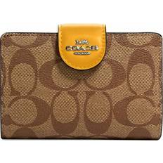 Coach Corner Zip Medium Wallet - QB/Khaki/Ochre