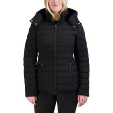 Clothing & Shoes - Jackets & Coats - Puffer Jackets - Regal Faux Furs Faux  Bunny Puffer Jacket With Funnel Collar - Online Shopping for Canadians