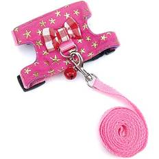 Dog Collars & Leashes - Guinea pig Pets Wontee Small Pet Harness Vest Leash Guinea Pig Squirrel