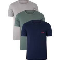 Hugo Boss Logo Crew Neck T-shirt 3-pack - Green/Navy/Grey