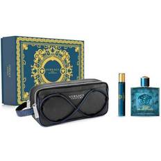 Versace Men Gift Boxes Versace Eros Gift Set EdT 100ml + EdT 10ml + Toilet Bag