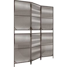 Brune Romavdelere vidaXL 3 Screen Balcony Room Divider