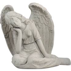 Northlight 17-inch Graceful Sitting Angel Outdoor Garden Statue