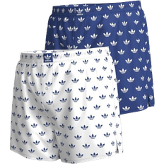 Weiß Unterhosen Adidas Men's Originals Comfort Cotton Boxer Briefs 2-pack - Blue/White