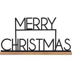 Svarte Veggdekorasjoner Ginger Ray Metallskilt Merry Christmas Veggdekorasjon