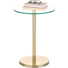 Bedside Tables mDesign Metal/Glass Top Side/End Drink Soft