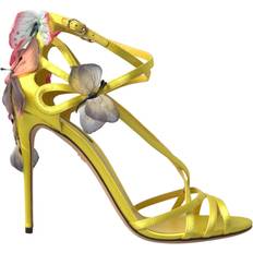 Dame - Gule Sandaletter Dolce & Gabbana Yellow Keira Butterfly Appliqués Sandals EU39/US8.5