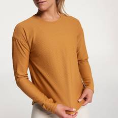 Gold - Women Shirts Calia CALIA Women's Renew Long Sleeve Shirt, Medium, Palomino Gold