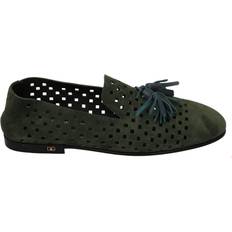Grønne - Herre Lave sko Dolce & Gabbana Green Suede Breathable Slippers Loafers Shoes EU41/US8