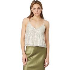 Beige Tank Tops Lucky Brand Women's Sequin Mini Top Champagne