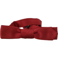 Røde Slips Dolce & Gabbana Red 100% Silk Slim Adjustable Neck Papillon Bow Tie