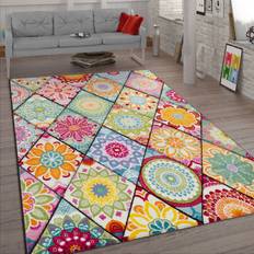 Teppiche & Felle Paco Home Kurzflor Wohnzimmer Retro Mandala Muster