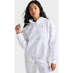 Jordan Women's Brooklyn Fleece Pullover Hoodie in White, FZ2235-133