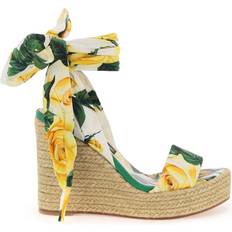 Dame - Gule Sandaletter Dolce & Gabbana Lolita Wedge Sandals