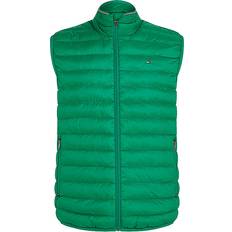 L Westen Tommy Hilfiger Packable Padded Zip-Thru Gilet Vest - Olympic Green