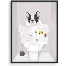 Haus and Hues Haus and Hues Funny Dog Bathroom Funny Bathroom Wall Decor