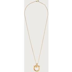 Ferragamo Gold Plated - Women Jewelry Ferragamo Woman Gancini pendant necklace Gold