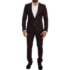 Dolce & Gabbana Red Suits Dolce & Gabbana Bordeaux Wool MARTINI Slim Fit Suit