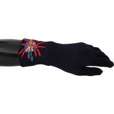 Dolce & Gabbana Unisex Gloves & Mittens Dolce & Gabbana Blue #DGLovesLondon Embroidered Wool Gloves