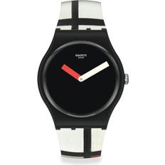 Swatch Watches Swatch Swatch New Gent Red, Blue and White, by Piet Mondrian