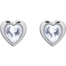 Ted Baker Han Heart Earrings - Silver/Transparent