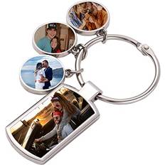 Double Sided Custom Keychain - Silver