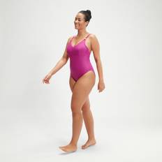 Rot Badeanzüge Speedo Formender asymmetrischer Badeanzug mit Trägern für Damen Beere Pink