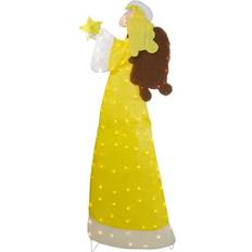 Interior Details Northlight 72in Lighted 2d Yellow Chenille Angel Christmas Holiday Yard