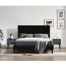HBRR Queen Bed Frame Raised Wingback