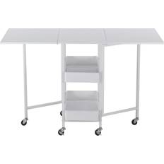 Simply Tidy Kensington White Trolley Table 23.6x51.2"