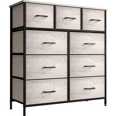 Fabric Chest of Drawers Sorbus Dresser with 9 Drawers Greige Chest of Drawer 39.5x39.5"