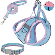 Cat - Dog Collars & Leashes Pets Cat Harness Leash Collar Vest