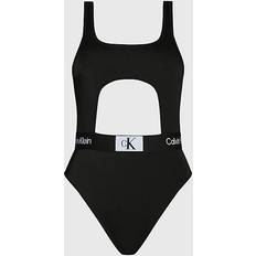 Calvin Klein Damen Badeanzüge Calvin Klein Cut Out Swimsuit CK96 Black