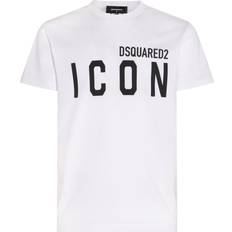 DSquared2 Herren Oberteile DSquared2 White Cotton Icon T-shirt WHITE-BLACK