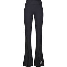 Baumwolle - Damen Leggings Nike Air Women's High-Waisted Full-Length Split-Hem Leggings - Black/White