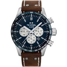 TW Steel Wrist Watches TW Steel Volante Braun Blau Chronograph Datum Quarz 48mm- VS121