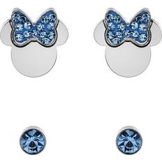 Disney Mickey Mouse Ear Studs Earrings - Silver/Blue