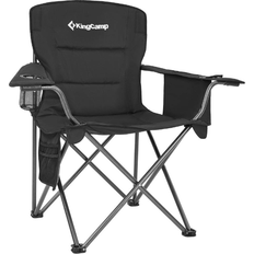 KingCamp Black Polyester Camping Chair with Cupholder, Cooler and Pocket 2-Pack