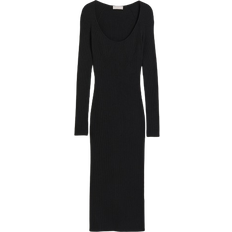 H&M Bodycon Ribbed Knit Dress - Black