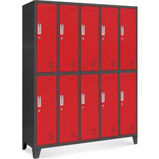 Jan Nowak Spint Anthracite/Red Lagerschrank 136x172cm