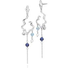 Izabel Camille Louisa Long Earrings - Silver/Pearl/Multicolour