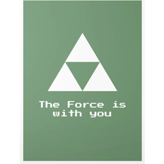 Klebefieber Gaming Symbol The Force is with You Green Bild 60x80cm