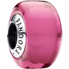 Pandora Mini Murano Charm - Silver/Pink