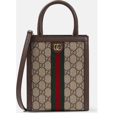 Gucci Women Totes & Shopping Bags Gucci Super Mini Ophidia Gg Canvas Bag Ebony 01