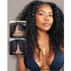 Hair Products UNice V Part Kinky Curly Glueless Wig 14 inch