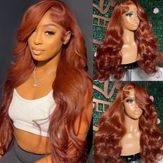 Julia 13x4 Affordable Body Wave Lace Front Wig 24 inch Copper Brown