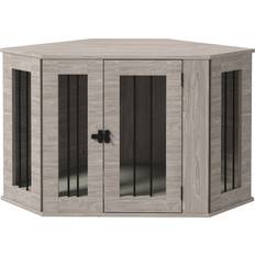 Pawhut Corner Dog Crate Furniture for Medium-Sized Dogs